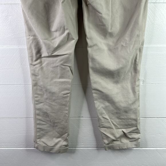 CYNTHIA ROWLEY Tan Khaki Ankle Cropped Straight Leg Dress Pants‎ Size 4 - Picture 4 of 11